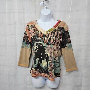 Vanilla Sugar Multicolor Western Long Sleeve Tee